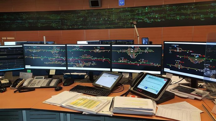 Imagen actual del Centro de Regulación de Circulación de la estación de Santa Justa.