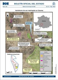 EL BOE publica la Declaración de Impacto Ambiental desfavorable al proyecto del aeródromo en Cáceres