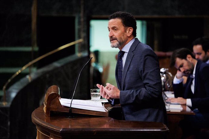 El portavoz adjunto de Ciudadanos en el Congreso, Edmundo Bal, interviene en una sesión plenaria en el Congreso de los Diputados, a 24 de mayo de 2022, en Madrid (España).