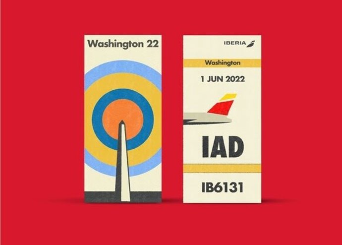 Iberia crea una colección de 20 NFT para el estreno de la ruta a Washington