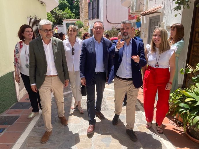 El candidato a la presidencia de la Junta y secretario general del PSOE-A, Juan Espadas, en Marbella