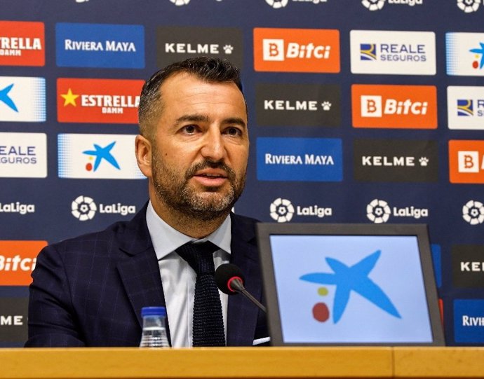 El entrenador del RCD Espanyol, Diego Martínez, en su presentación