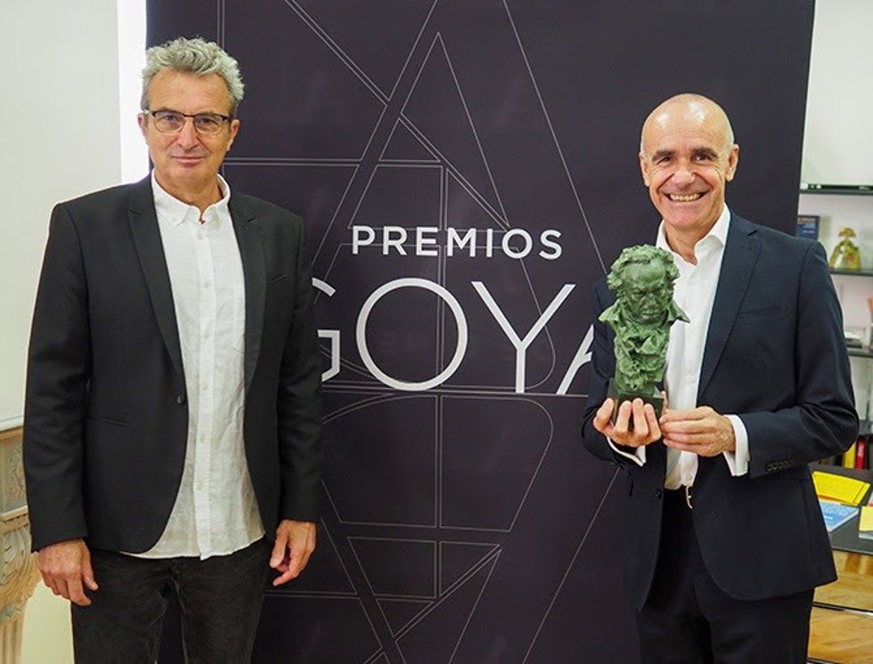 El presidente de la Academia de Cine, Mariano Barroso, y el alcalde de Sevilla, Antonio Muñoz