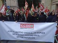 CCOO-Sevilla celebra la condena a una empresa por "humillar y coaccionar" a dos de sus delegados ante la plantilla