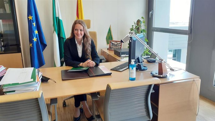 Archivo - La delegada de Empleo de la Junta en Granada, Virginia Fernández, en imagen de archivo