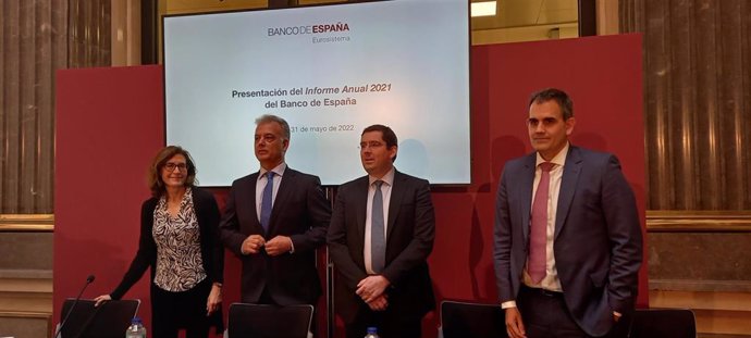 El director general de Economía y Estadística del Banco de España, Ángel Gavilán,  en la presentacion del informe anual del Banco de España en Bilbao