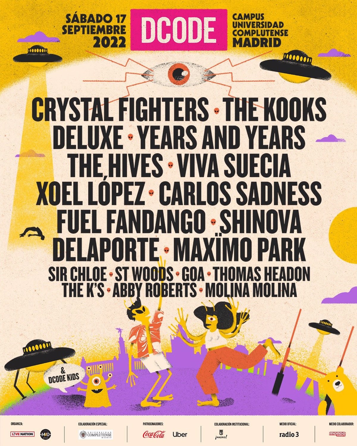 The Dcode festival announces Crystal Fighters, The Kooks the return of Deluxe for its 2022 edition