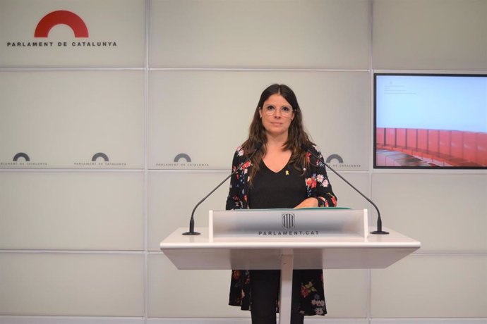 La portavoz de Junts, Mnica Sales, en rueda de prensa a 31 de mayo de 2022.