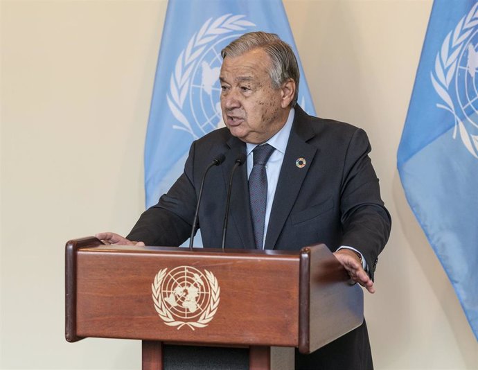 Archivo - El secretario general de la ONU, António Guterres