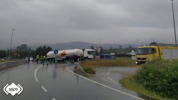 Imagen del accidente en El Franco.