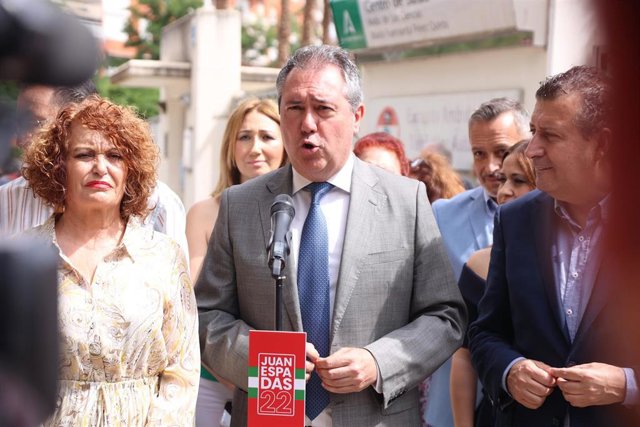 El secretario general del PSOE-A, Juan Espadas