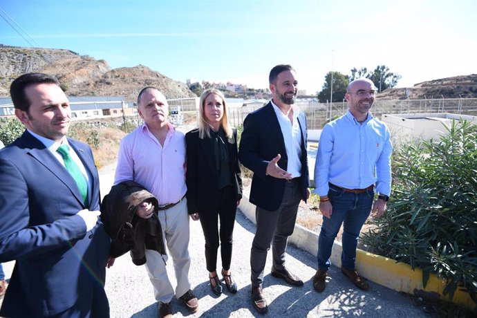 Archivo -  El presidente de Vox, Santiago Abascal, en una visita al puesto fronterizo de El Tarajal, en Ceuta (España) a 30 de octubre de 2019