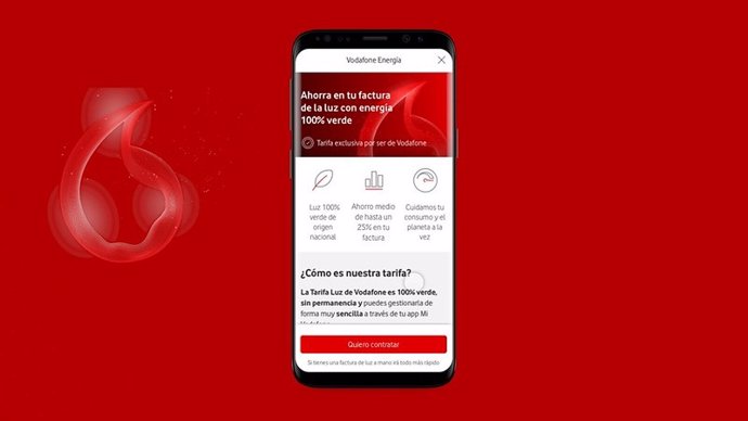 Vodafone comercializará electricidad verde a través de Vodafone Energía