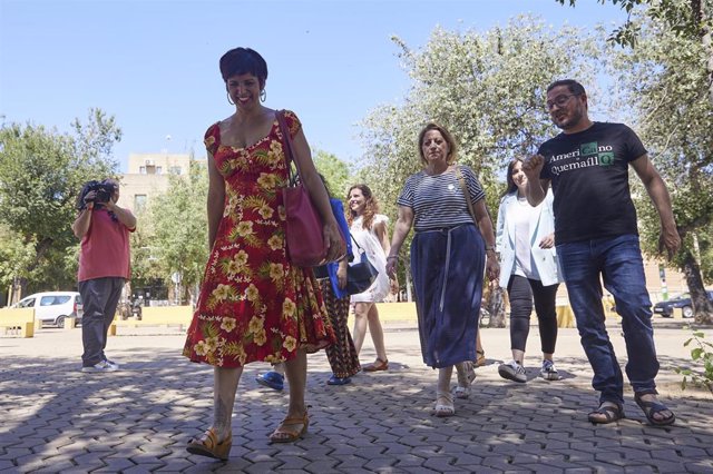 La candidata por Cádiz de Adelante Andalucía, Teresa Rodriguez, durante la presentación de los candidatos de Adelante Andalucía en la Alameda de Hércules, a 17 de mayo de 2022 en Sevilla (Andalucía, España) (Foto de archivo).