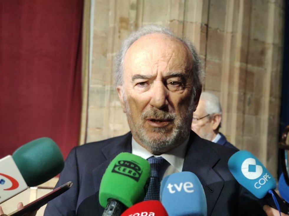 El  director de la RAE, Santiago Muñoz, tras el fallo del premio Princesa de Asturias de las Letras 2022.