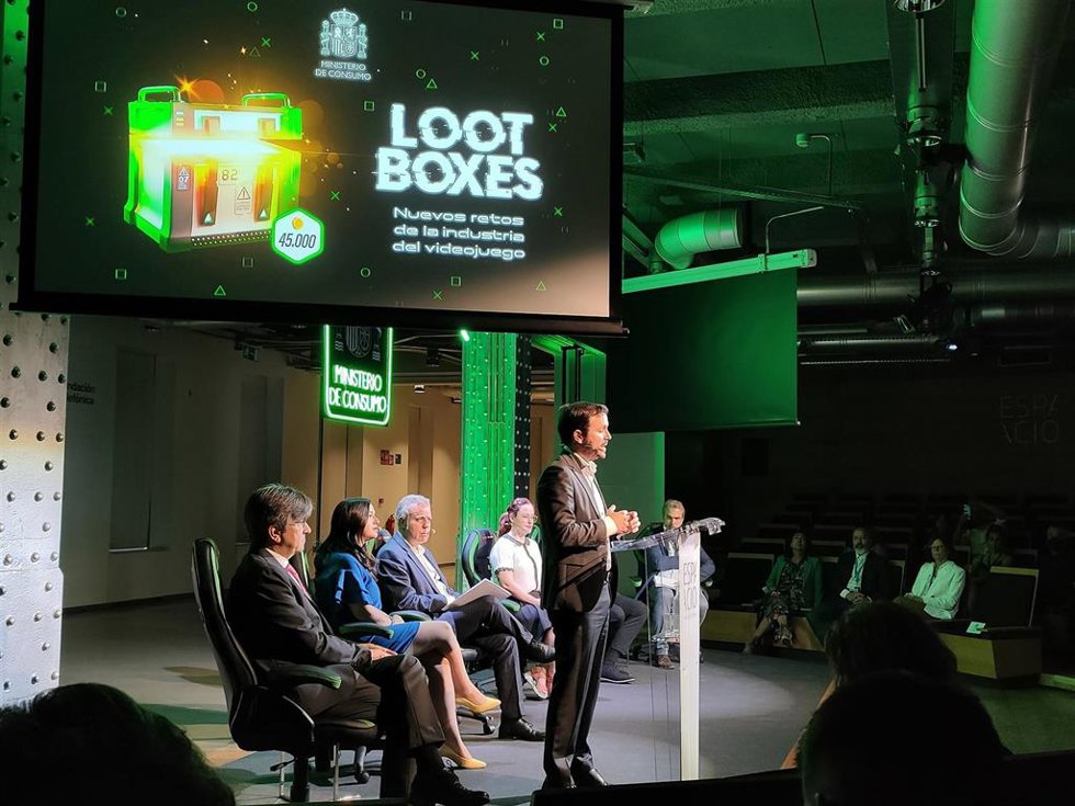 Seminario 'Loot Boxes. Nuevos retos de la industria del videojuego', organizado por el Ministerio de Consumo, este miércoles en el Espacio Fundación Telefónica