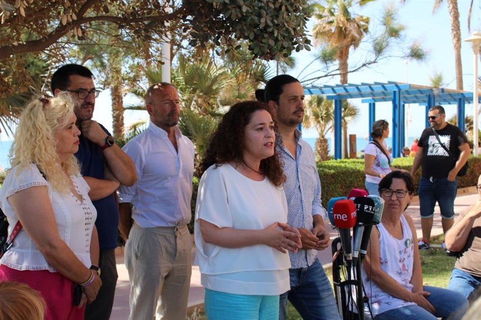 Inmaculada Nieto, candidata de 'Por Andalucía' a la presidencia de la Junta, en rueda de prensa