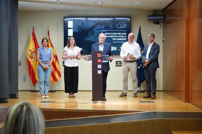Presentación de los datos del plan para la reducción de emisiones de gases de efecto invernadero de la Aljafería