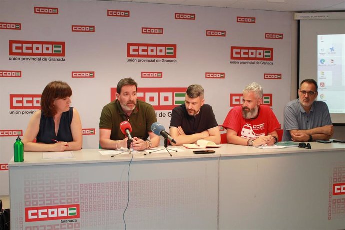 Rueda de prensa de CCOO sobre las plantillas de los metros de Andalucía (Archivo).