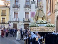 La Virgen de la Luz vuelve a escuchar las campanas del Salvador y a desfilar por las calles de Cuenca tras la pandemia