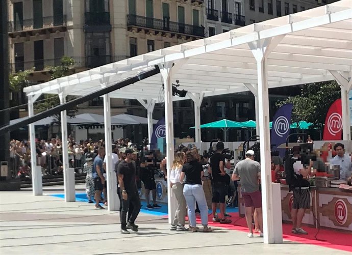 Rodaje de MasterChef Celebrity en Zaragoza.