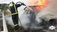 Arde un coche en la autopista "Y"