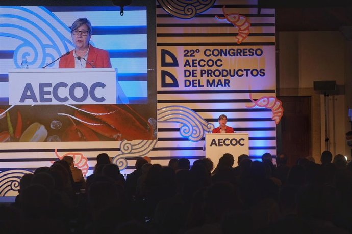 Foto de la conselleira de Pesca en la inauguración del 22 congreso de Aecoc