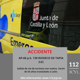 Gráfico elaborado por el 112 con datos del accidente en la AP-66 en Rioseco de Tapia