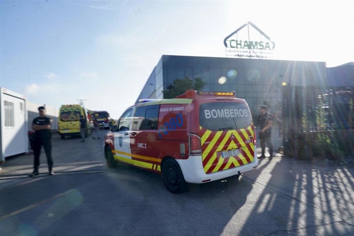 Incendio en una planta de aluminio de Dos Hermanas, en Sevilla.