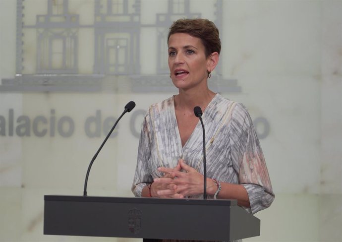 La presidenta del Gobierno de Navarra, María Chivite.