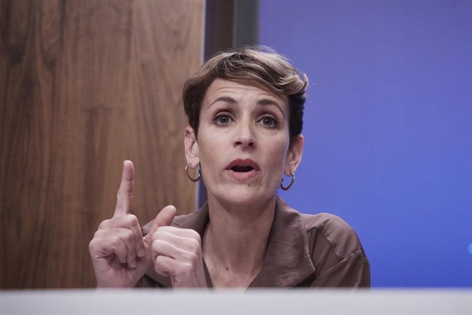 Archivo - La presidenta de Navarra, María Chivite.