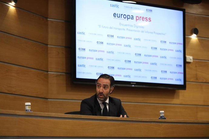 Archivo - El director general de Renfe Mercancías, Joaquín Del Moral, durante un Encuentro Informativo de Europa Press