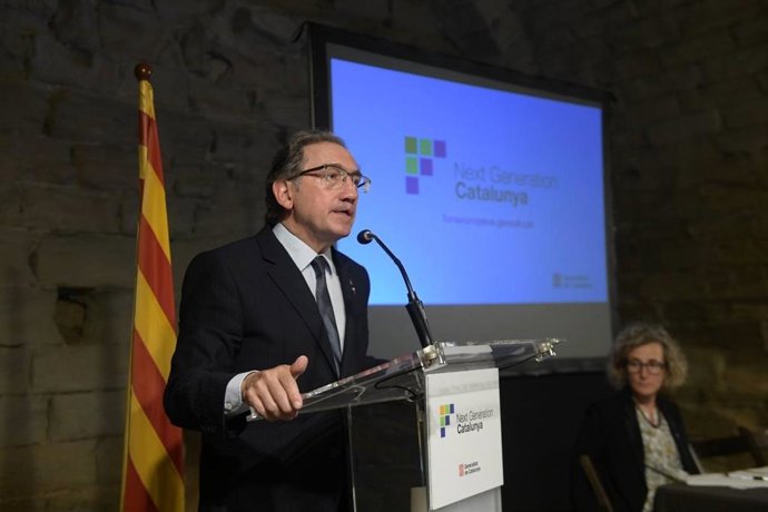 El conseller de Economía y Hacienda, Jaume Giró, durante su intervención en Lleida este jueves