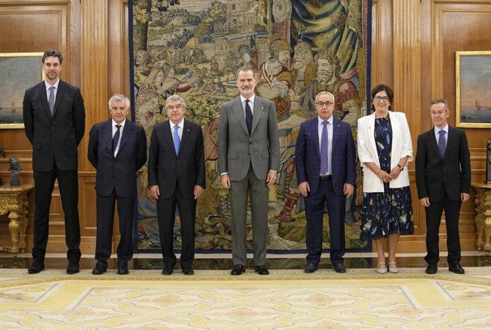 El Rey recibe al presidente del Comité Olímpico Internacional (COI), Thomas Bach, en el Palacio de La Zarzuela.