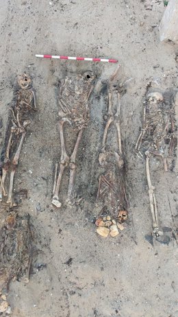 Cuerpos encontrandos en el Cementerio de San José en Cádiz.