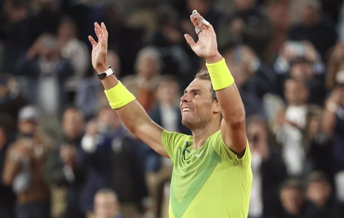 Rafael Nadal en el Roland-Garros 2022 Foto: Jean Catuffe / DPPI