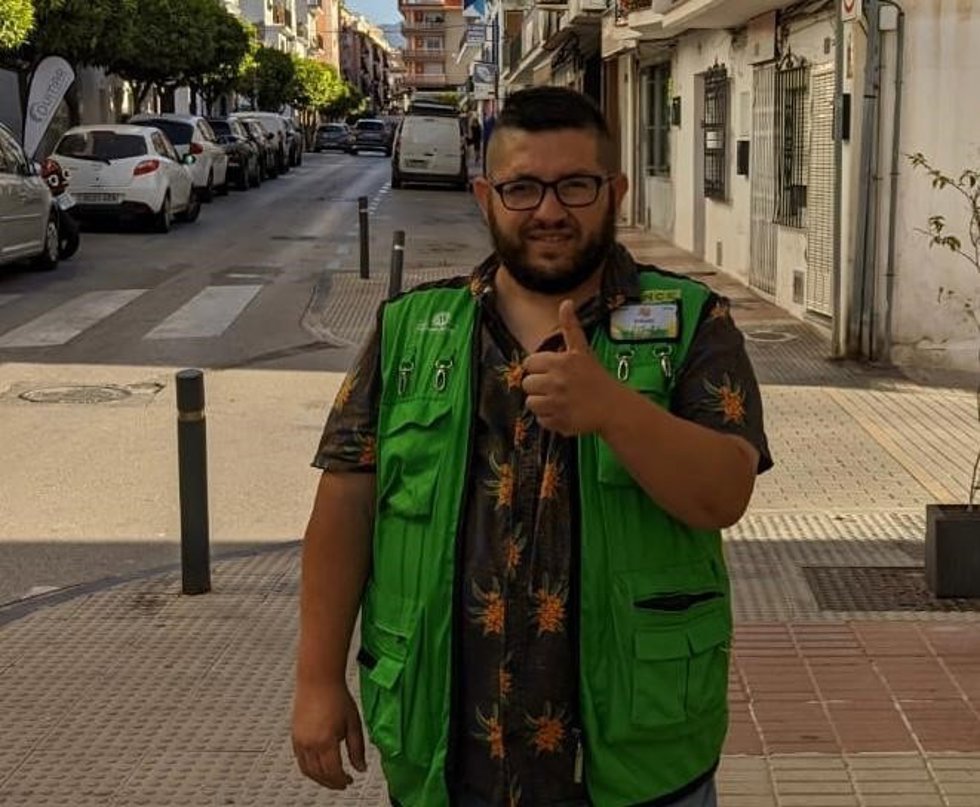 David Ramírez, vendedor de la ONCE en San Pedro Alcántara (Marbella)