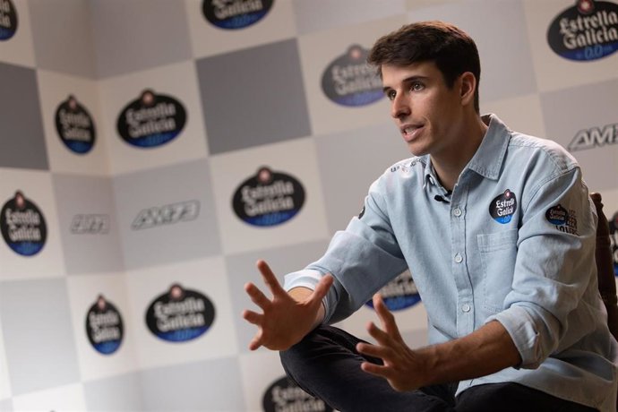 El piloto de MotoGP Álex Márquez (Honda) en una entrevista con Europa Press en un evento de Estrella Galicia 0,0