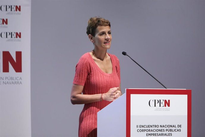 María Chivite interviene en el II Encuentro de Corporaciones Públicas Empresariales.