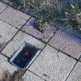 Uno de los hidrantes en la urbanización El Soto, en Aldeamayor de San Martín.