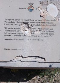 El Consell de Ibiza lamenta los actos vandálicos cometidos contra la placa que conmemoraba la estancia de Rafael Alberti