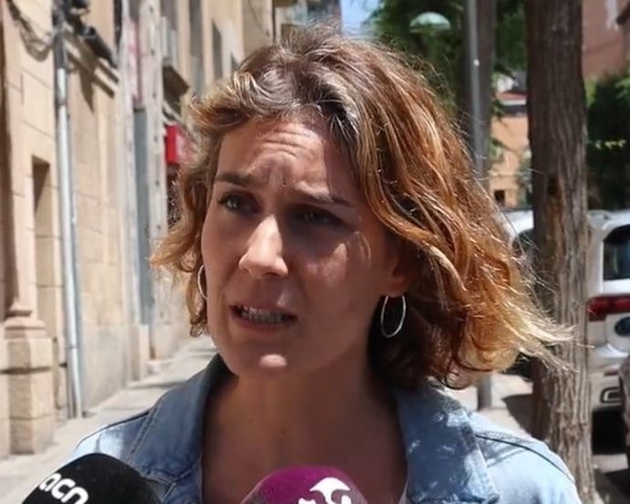 La líder de los comuns en el Parlament, Jéssica Albiach, en declaraciones en Tarragona