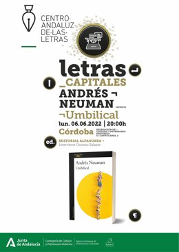 Cartel de la presentación del nuevo libro de Andrés Neuman, 'Umbilical'.