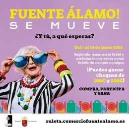 Cartel de la campaña de dinamización 'Fuente Álamo Se Mueve'