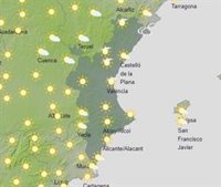 Cielos poco nubosos, polvo en suspensión y temperaturas sin cambios este sábado en la Comunitat Valenciana