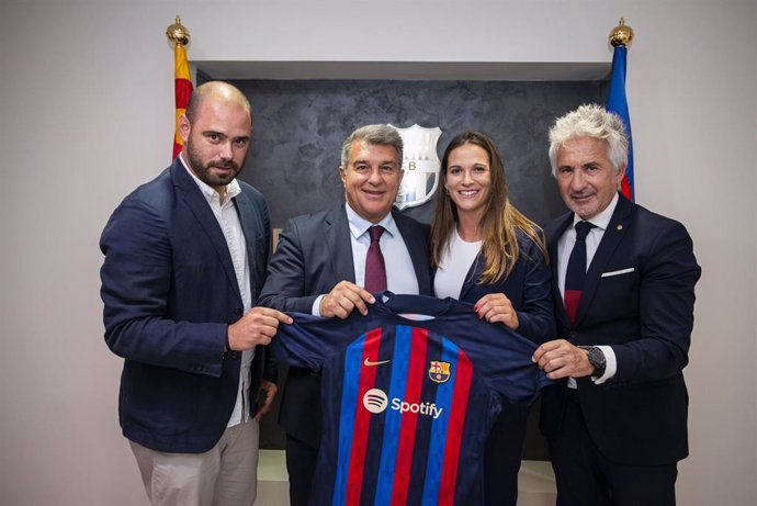 La jugadora del FC Barcelona Femení Laia Codina en su regreso al cuadro catalán