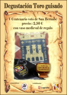 La Federación de Peñas de Logroño regalará un vaso medieval con motivo del V Centenario del Voto a San Bernabé