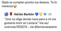"Basta ya de ataques e insultos", reclama Barbón tras que en un usuario de Twitter deseara su muerte