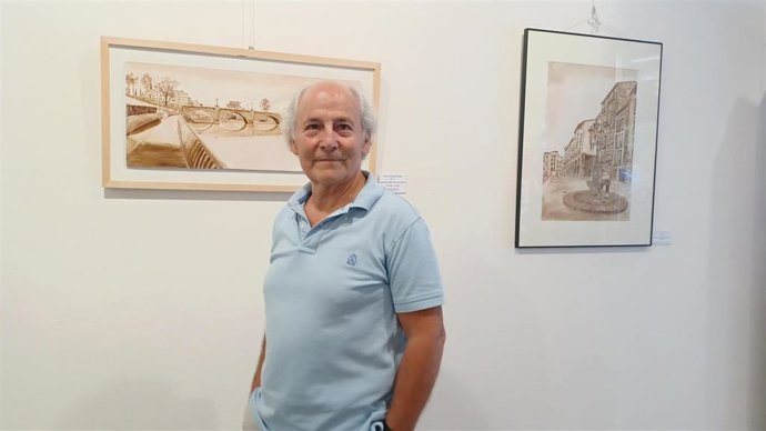 El artista riojano Alejandro Espiga inaugura 'Arte por Ucrania' en la sala de exposiciones de Ibercaja