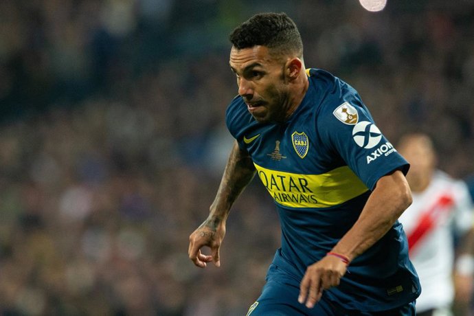 Archivo - Carlos Tevez of CA Boca Juniors during the match between River Plate vs Boca Juniors of 2018 Copa Libertadores final match. Santiago Bernabeu Stadium. Madrid, Spain - 9 DIC 2018.